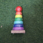 Wooden Rainbow Stacking Ring Tower