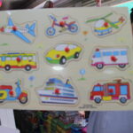 Wooden Vehichle Puzzle Board